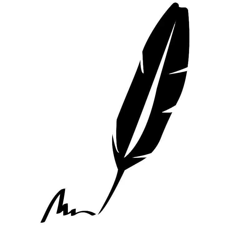 feathered quill writing icon